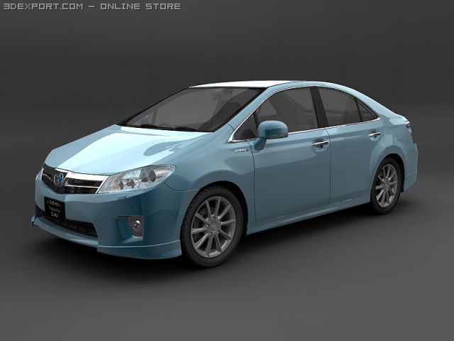 2010 toyota sai hybrid 3D Model .c4d .max .obj .3ds .fbx .stl .blend 