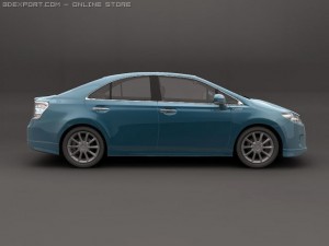 2010 toyota sai hybrid 3D Model