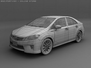 2010 toyota sai hybrid 3D Model