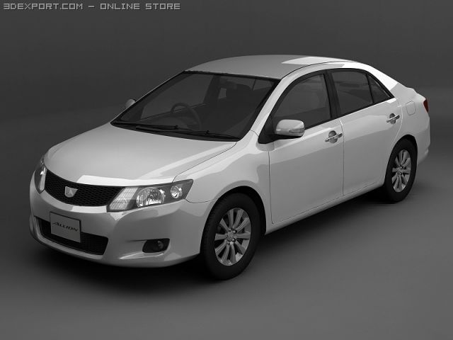 2008 toyota allion 3D Model .c4d .max .obj .3ds .fbx .stl .blend 