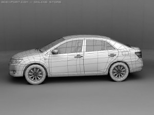 2008 toyota allion 3D Model