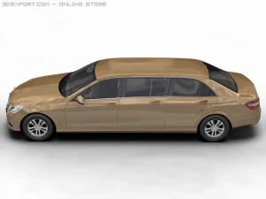 2010 mercedes benz eclass limo 3D Model