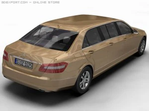 2010 mercedes benz eclass limo 3D Model