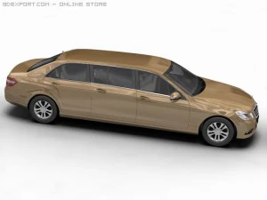 2010 mercedes benz eclass limo 3D Model
