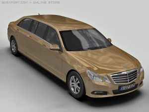 2010 mercedes benz eclass limo Modèle 3D