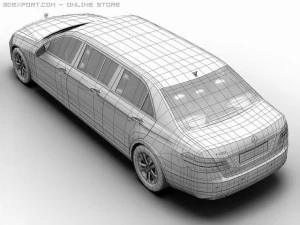 2010 mercedes benz eclass limo 3D Model