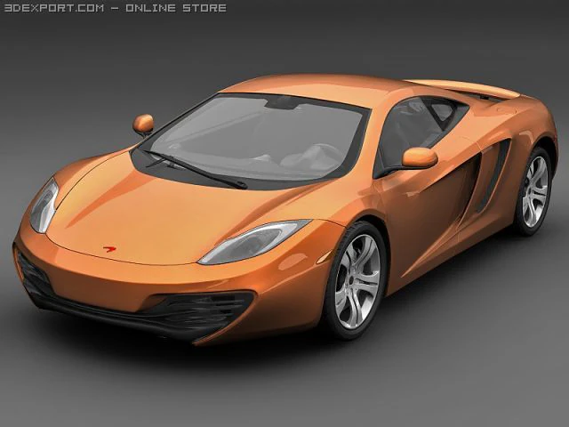 2011 mclaren mp412c 3D Model .c4d .max .obj .3ds .fbx .stl .blend 