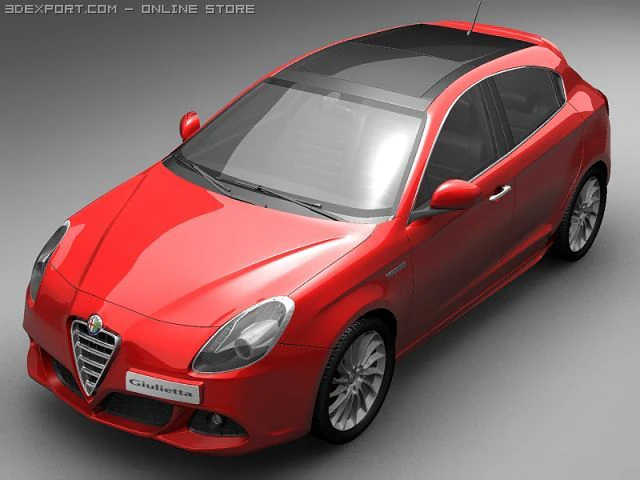 2011 alfa romeo giulietta 3D Model .c4d .max .obj .3ds .fbx .stl .blend 