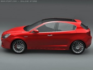 2011 alfa romeo giulietta Modelo 3D