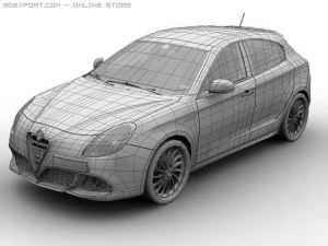 2011 alfa romeo giulietta 3D Model