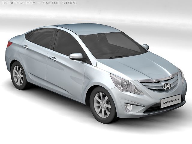 2011 hyundai verna 3Dモデル .c4d .max .obj .3ds .fbx .stl .blend 