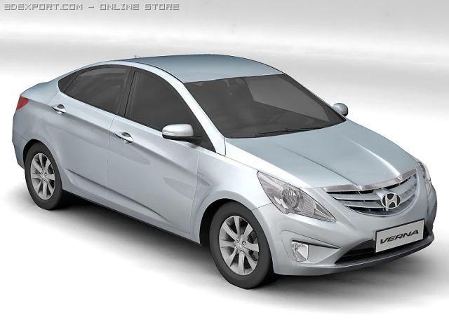 2011 hyundai verna 3D Model .c4d .max .obj .3ds .fbx .stl .blend