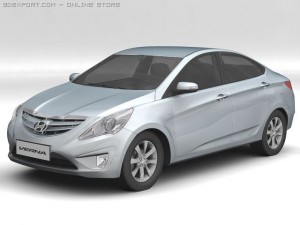 2011 hyundai verna 3Dモデル