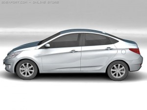 2011 hyundai verna 3Dモデル