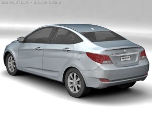 2011 hyundai verna 3Dモデル