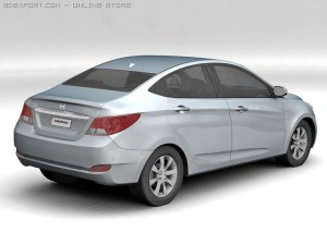 2011 hyundai verna 3Dモデル