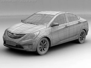 2011 hyundai verna 3D Model