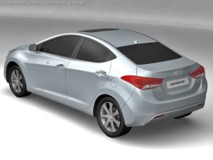 2011 hyundai avante 3D Model