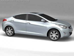 2011 hyundai avante 3D Model