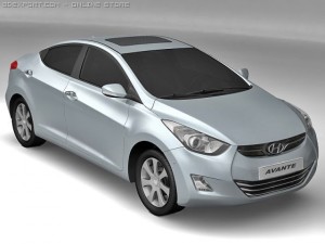 2011 hyundai avante 3D Model