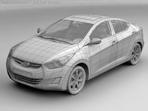 2011 hyundai avante 3D Model