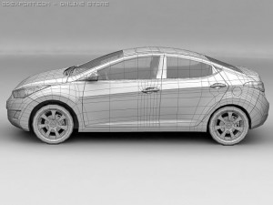2011 hyundai avante 3D Model