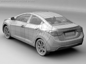 2011 hyundai avante 3D Model