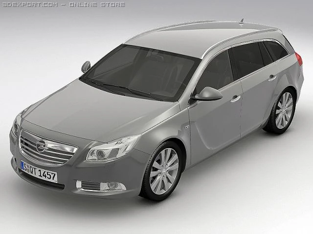 2010 opel insignia sports tourer 3D Model .c4d .max .obj .3ds .fbx .stl .blend 