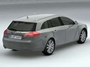 2010 opel insignia sports tourer Modelo 3D