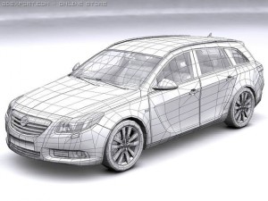2010 opel insignia sports tourer Modelo 3D