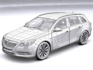2010 opel insignia sports tourer 3D Model