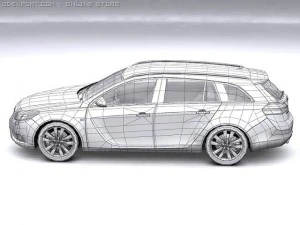 2010 opel insignia sports tourer 3D Model