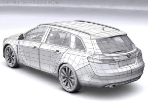 2010 opel insignia sports tourer 3D Model