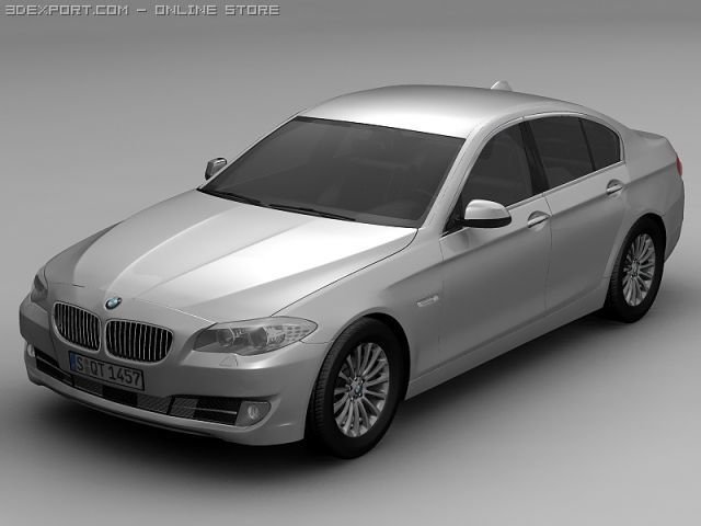 2010 bmw 5 series 3D Model .c4d .max .obj .3ds .fbx .stl .blend 