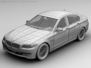 2010 bmw 5 series 3D Model
