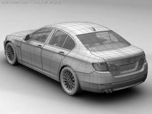 2010 bmw 5 series 3D Model