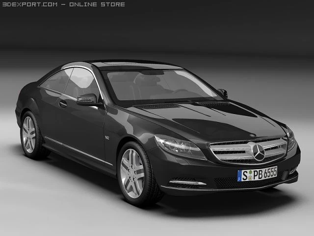 2011 mercedes benz cl class 3D Model .c4d .max .obj .3ds .fbx .stl .blend