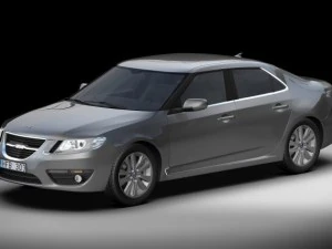 Saab 95 sedan uit 2010 3D Model