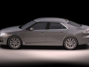 2010 saab 95 sedan 3D 모델