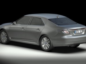 2010 saab 95 sedan 3D 모델