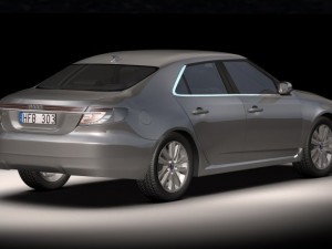 2010 saab 95 sedan 3D 모델