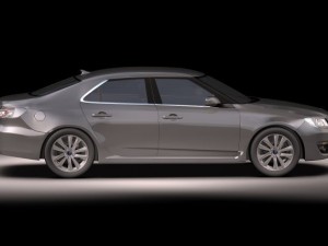 2010 saab 95 sedan 3D 모델