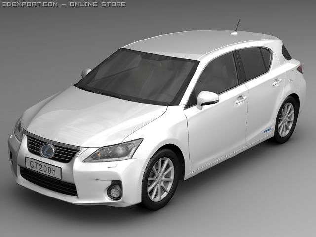 2011 lexus ct 200h 3D Model .c4d .max .obj .3ds .fbx .stl .blend 