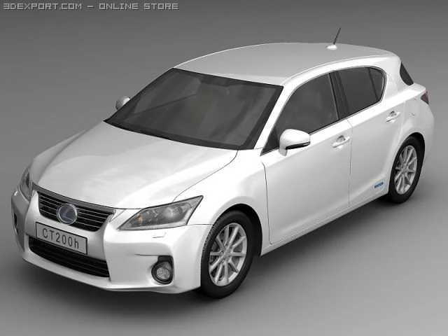 2011 lexus ct 200h 3D Model .c4d .max .obj .3ds .fbx .stl .blend 