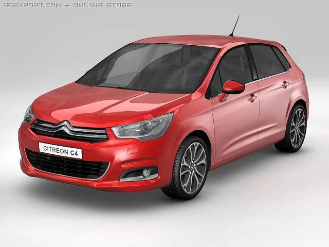 2011 citroen c4 3D Model .c4d .max .obj .3ds .fbx .stl .blend