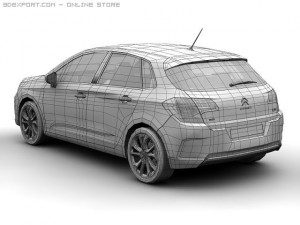 2011 citroen c4 3D Model