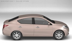 2012 nissan sunny Modelo 3D