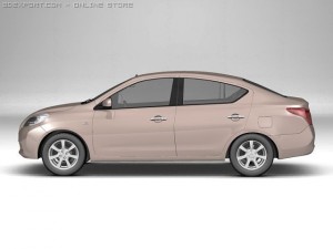 2012 nissan sunny Modelo 3D
