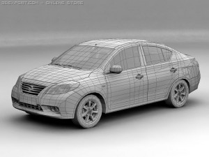 2012 nissan sunny Modelo 3D