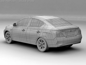 2012 nissan sunny Modelo 3D